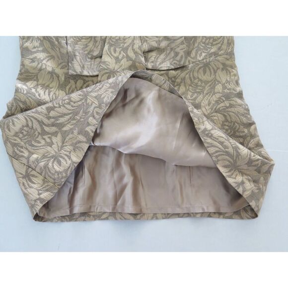 French Connection 72ACQ Women's Sz 4 Gold Blousy Bloom Jaquard Strap Top $128 - Picture 9 of 12